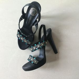 Authentic Versace jeweled heels